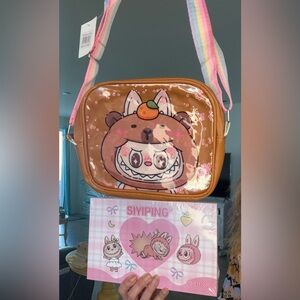 Little Monsters 20 Lip Glosses set AND bag with rainbow strap